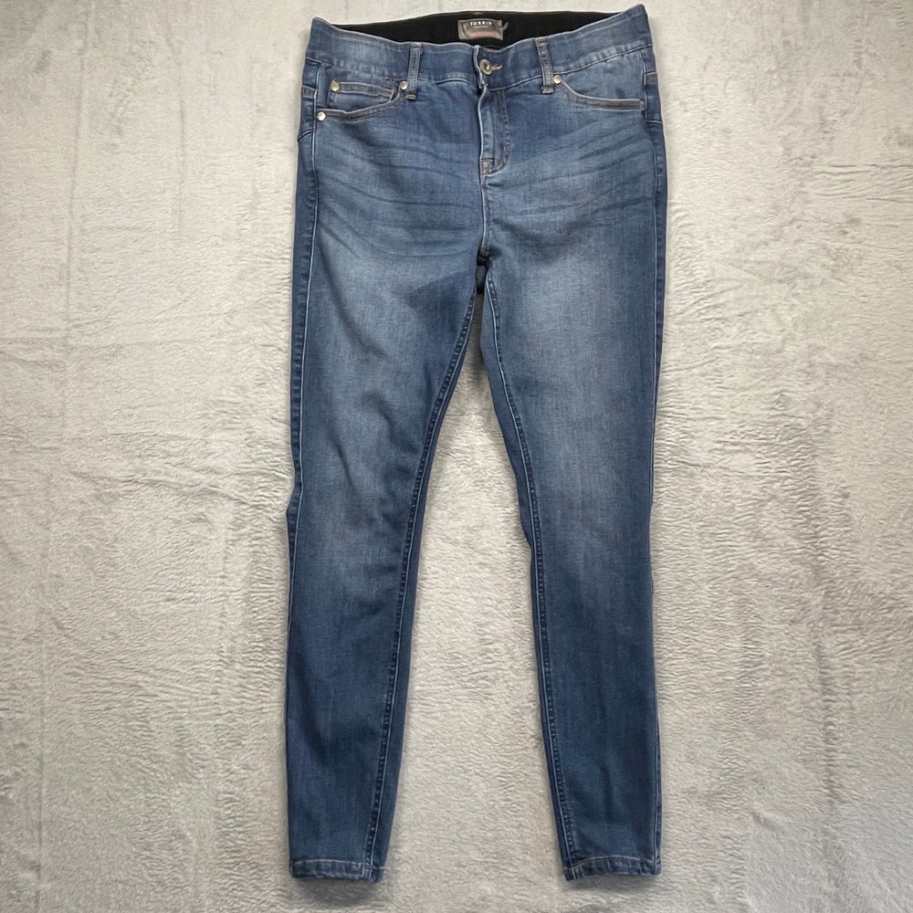 Torrid Bombshell Skinny Jeans Womens 12R Blue Medium Wash Premium Stretch Denim